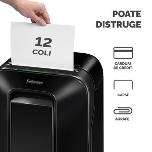 Distrugator documente manual FELLOWES LX201, 12 coli, 22l, Micro-Cut, negru Distrugator documente manual FELLOWES LX201, 12 coli, 22l, Micro-Cut, negru