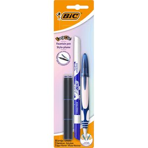 Set stilou + 6 rezerve BIC Easy Clic, 0.32 mm, diverse culori Set stilou + 6 rezerve BIC Easy Clic, 0.32 mm, diverse culori