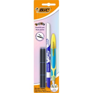 Set stilou + 6 rezerve BIC Easy Clic, 0.32 mm, diverse culori Set stilou + 6 rezerve BIC Easy Clic, 0.32 mm, diverse culori