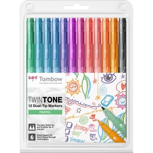 Set markere TOMBOW TwinTone, 0.3-0.8 mm, 36 culori Set markere TOMBOW TwinTone, 0.3-0.8 mm, 36 culori