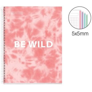 Caiet pentru scoala MIQUELRIUS TIE DYE, Matematica, A4, 120 file, legatura spirala, roz Caiet pentru scoala MIQUELRIUS TIE DYE, Matematica, A4, 120 file, legatura spirala, roz
