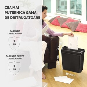 Distrugator documente manual FELLOWES Powershred P-25S, 5 coli, 11l, Strip-Cut, negru Distrugator documente manual FELLOWES Powershred P-25S, 5 coli, 11l, Strip-Cut, negru