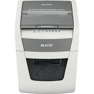 Distrugator documente automat LEITZ IQ, 50 coli, 20l, Cross-Cut, alb Distrugator documente automat LEITZ IQ, 50 coli, 20l, Cross-Cut, alb