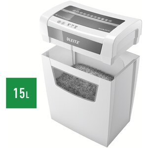 Distrugator documente manual LEITZ Office, 8 coli, 15l, Cross-Cut, alb Distrugator documente manual LEITZ Office, 8 coli, 15l, Cross-Cut, alb