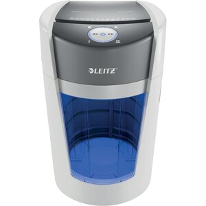 Distrugator documente manual LEITZ Optimax, 10 coli, 35l, Micro-Cut, alb-gri Distrugator documente manual LEITZ Optimax, 10 coli, 35l, Micro-Cut, alb-gri
