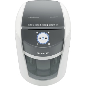 Distrugator documente manual LEITZ Optimax, 10 coli, 35l, Micro-Cut, alb-gri Distrugator documente manual LEITZ Optimax, 10 coli, 35l, Micro-Cut, alb-gri