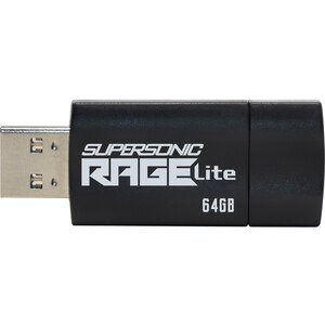 Memorie USB PATRIOT Supersonic Rage Lite, 64GB, USB 3.2 Gen 1, negru Memorie USB PATRIOT Supersonic Rage Lite, 64GB, USB 3.2 Gen 1, negru