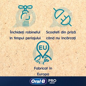 Periuta de dinti electrica copii ORAL-B Pro Kids Frozen, 7600 miscari/min, Curatare 2D, 2 programe, 1 capat, albastru Periuta de dinti electrica copii ORAL-B Pro Kids Frozen, 7600 miscari/min, Curatare 2D, 2 programe, 1 capat, albastru