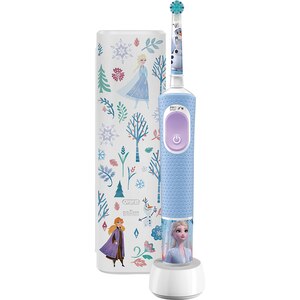 Periuta de dinti electrica copii ORAL-B Pro Kids Frozen, 7600 miscari/min, Curatare 2D, 2 programe, 1 capat, albastru Periuta de dinti electrica copii ORAL-B Pro Kids Frozen, 7600 miscari/min, Curatare 2D, 2 programe, 1 capat, albastru