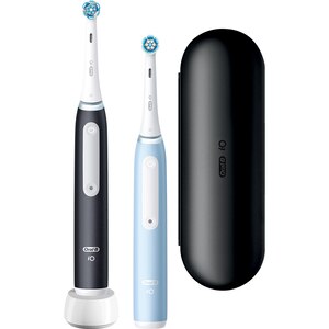 Set 2 Periute de dinti electrice ORAL-B iO3, 8800 miscari/min, Curatare 3D, Timer, 3 programe, 2 capate, negru-albastru Set 2 Periute de dinti electrice ORAL-B iO3, 8800 miscari/min, Curatare 3D, Timer, 3 programe, 2 capate, negru-albastru