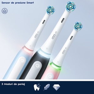 Set 2 Periute de dinti electrice ORAL-B iO3, 8800 miscari/min, Curatare 3D, Timer, 3 programe, 2 capate, negru-albastru Set 2 Periute de dinti electrice ORAL-B iO3, 8800 miscari/min, Curatare 3D, Timer, 3 programe, 2 capate, negru-albastru