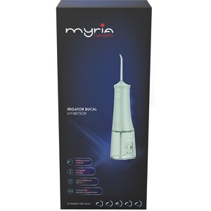 Irigator bucal MYRIA MY4873GR, 5 viteze, 2 capete, 220ml, verde Irigator bucal MYRIA MY4873GR, 5 viteze, 2 capete, 220ml, verde