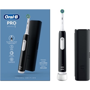Periuta de dinti electrica ORAL-B Pro 1, 20000 pulsatii/min, Curatare 3D, Timer, 3 programe, 1 capat, negru Periuta de dinti electrica ORAL-B Pro 1, 20000 pulsatii/min, Curatare 3D, Timer, 3 programe, 1 capat, negru
