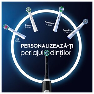 Periuta de dinti electrica ORAL-B Pro 1, 20000 pulsatii/min, Curatare 3D, Timer, 3 programe, 1 capat, negru Periuta de dinti electrica ORAL-B Pro 1, 20000 pulsatii/min, Curatare 3D, Timer, 3 programe, 1 capat, negru