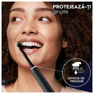 Periuta de dinti electrica ORAL-B Pro 1, 20000 pulsatii/min, Curatare 3D, Timer, 3 programe, 1 capat, negru Periuta de dinti electrica ORAL-B Pro 1, 20000 pulsatii/min, Curatare 3D, Timer, 3 programe, 1 capat, negru