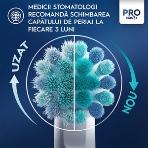 Periuta de dinti electrica copii ORAL-B Pro Kids Spiderman, 7600 miscari/min, Curatare 2D, 2 programe, 1 capat, albastru Periuta de dinti electrica copii ORAL-B Pro Kids Spiderman, 7600 miscari/min, Curatare 2D, 2 programe, 1 capat, albastru