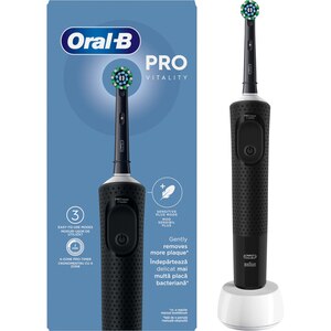 Periuta de dinti electrica ORAL-B Vitality PRO, 7600 miscari/min, Curatare 2D, 3 programe, 1 capat, negru Periuta de dinti electrica ORAL-B Vitality PRO, 7600 miscari/min, Curatare 2D, 3 programe, 1 capat, negru
