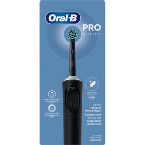 Periuta de dinti electrica ORAL-B Vitality PRO, 7600 miscari/min, Curatare 2D, 3 programe, 1 capat, negru Periuta de dinti electrica ORAL-B Vitality PRO, 7600 miscari/min, Curatare 2D, 3 programe, 1 capat, negru