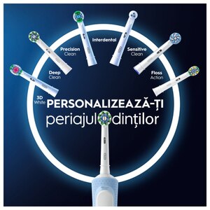 Periuta de dinti electrica ORAL-B Vitality PRO, 7600 miscari/min, Curatare 2D, 3 programe, 1 capat, albastru Periuta de dinti electrica ORAL-B Vitality PRO, 7600 miscari/min, Curatare 2D, 3 programe, 1 capat, albastru