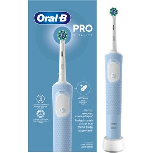 Periuta de dinti electrica ORAL-B Vitality PRO, 7600 miscari/min, Curatare 2D, 3 programe, 1 capat, albastru Periuta de dinti electrica ORAL-B Vitality PRO, 7600 miscari/min, Curatare 2D, 3 programe, 1 capat, albastru