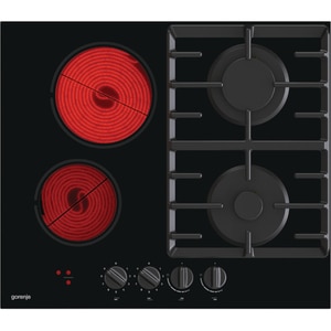 Plita incorporabila GORENJE GCE691BSC, Gaz + Electric, 4 arzatoare, negru Plita incorporabila GORENJE GCE691BSC, Gaz + Electric, 4 arzatoare, negru