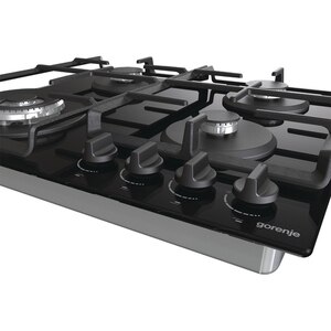 Plita incorporabila GORENJE GTW641EB, Gaz, 4 arzatoare, Wok, negru Plita incorporabila GORENJE GTW641EB, Gaz, 4 arzatoare, Wok, negru