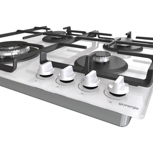 Plita incorporabila GORENJE GTW641EW, Gaz, 4 arzatoare, Wok, alb Plita incorporabila GORENJE GTW641EW, Gaz, 4 arzatoare, Wok, alb