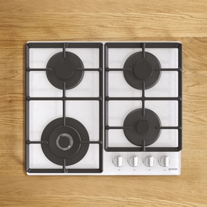 Plita incorporabila GORENJE GTW641EW, Gaz, 4 arzatoare, Wok, alb Plita incorporabila GORENJE GTW641EW, Gaz, 4 arzatoare, Wok, alb
