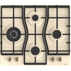 Plita incorporabila GORENJE GW6D42CLI, Gaz, 4 arzatoare, Wok, crem Plita incorporabila GORENJE GW6D42CLI, Gaz, 4 arzatoare, Wok, crem
