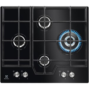Plita incorporabila ELECTROLUX KGG6456K, Gaz, 4 arzatoare, Wok, negru Plita incorporabila ELECTROLUX KGG6456K, Gaz, 4 arzatoare, Wok, negru