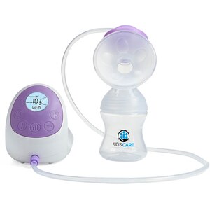 Pompa de san electrica KIDSCARE KC103, 130ml, alb-mov Pompa de san electrica KIDSCARE KC103, 130ml, alb-mov