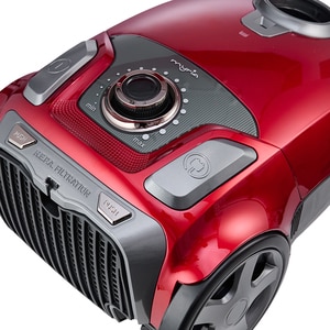 Aspirator cu sac MYRIA MY4538, 3l, 750W, 76dB, rosu-negru Aspirator cu sac MYRIA MY4538, 3l, 750W, 76dB, rosu-negru