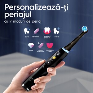 Periuta de dinti electrica ORAL B iO 9, Bluetooth, Curatare 3D, 7 programe, 3 capete, negru Periuta de dinti electrica ORAL B iO 9, Bluetooth, Curatare 3D, 7 programe, 3 capete, negru