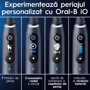 Periuta de dinti electrica ORAL B iO 9, Bluetooth, Curatare 3D, 7 programe, 3 capete, negru Periuta de dinti electrica ORAL B iO 9, Bluetooth, Curatare 3D, 7 programe, 3 capete, negru