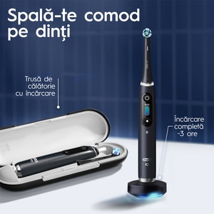 Periuta de dinti electrica ORAL B iO 9, Bluetooth, Curatare 3D, 7 programe, 3 capete, negru Periuta de dinti electrica ORAL B iO 9, Bluetooth, Curatare 3D, 7 programe, 3 capete, negru