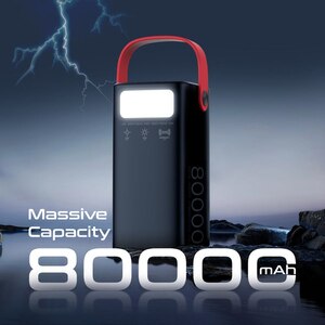Baterie externa PROMATE PowerMine-80 Pro, 80000 mAh, 3x USB-C, 2x USB-A, negru Baterie externa PROMATE PowerMine-80 Pro, 80000 mAh, 3x USB-C, 2x USB-A, negru