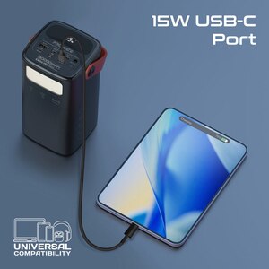 Baterie externa PROMATE PowerMine-80 Pro, 80000 mAh, 3x USB-C, 2x USB-A, negru Baterie externa PROMATE PowerMine-80 Pro, 80000 mAh, 3x USB-C, 2x USB-A, negru