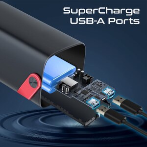 Baterie externa PROMATE PowerMine-80 Pro, 80000 mAh, 3x USB-C, 2x USB-A, negru Baterie externa PROMATE PowerMine-80 Pro, 80000 mAh, 3x USB-C, 2x USB-A, negru