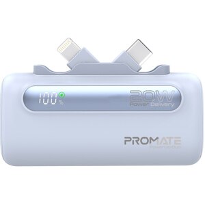 Baterie externa PROMATE Power-Up Duo, 5000mAh, 2xUSB-C, albastru Baterie externa PROMATE Power-Up Duo, 5000mAh, 2xUSB-C, albastru