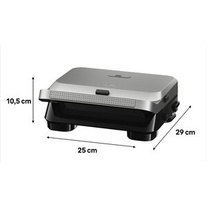 Sandwich maker BRAUN SnackMaker 5 SM5005, 800W, 2 placi detasabile, negru-argintiu Sandwich maker BRAUN SnackMaker 5 SM5005, 800W, 2 placi detasabile, negru-argintiu