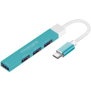 Hub USB PROMATE LiteHub-4, USB 3.0, albastru Hub USB PROMATE LiteHub-4, USB 3.0, albastru