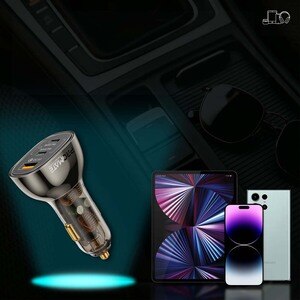 Incarcator auto PROMATE TransDrive-80W, 2xUSB-C Power Delivery 20W&30W, 1xUSB-A Quick Charge 30W, negru Incarcator auto PROMATE TransDrive-80W, 2xUSB-C Power Delivery 20W&30W, 1xUSB-A Quick Charge 30W, negru