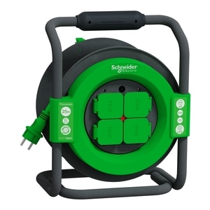 Prelungitor cu tambur SCHNEIDER H07RNF, 2.5mm, 4 prize, 25m Prelungitor cu tambur SCHNEIDER H07RNF, 2.5mm, 4 prize, 25m