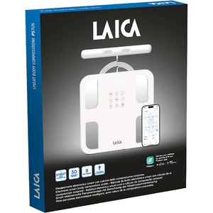 Cantar corporal LAICA PS7126W, 180kg, electronic, sticla, alb Cantar corporal LAICA PS7126W, 180kg, electronic, sticla, alb