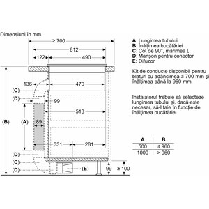 Plita incorporabila cu hota integrata BOSCH PVS61AB16E, Inductie, 4 arzatoare, Touch control, negru mat Plita incorporabila cu hota integrata BOSCH PVS61AB16E, Inductie, 4 arzatoare, Touch control, negru mat