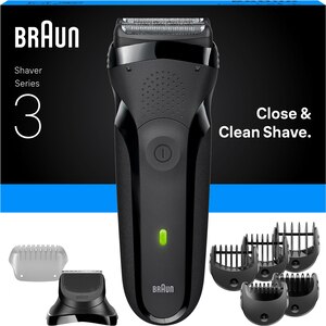 Aparat de ras BRAUN 300BT, acumulator, autonomie 30 min, negru Aparat de ras BRAUN 300BT, acumulator, autonomie 30 min, negru