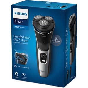 Aparat de ras PHILIPS Seria3000 S3143/00, Wet&Dry, autonomie 60 min, 3 elemente de taiere, argintiu Aparat de ras PHILIPS Seria3000 S3143/00, Wet&Dry, autonomie 60 min, 3 elemente de taiere, argintiu