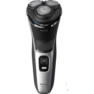 Aparat de ras PHILIPS Seria3000 S3143/00, Wet&Dry, autonomie 60 min, 3 elemente de taiere, argintiu Aparat de ras PHILIPS Seria3000 S3143/00, Wet&Dry, autonomie 60 min, 3 elemente de taiere, argintiu