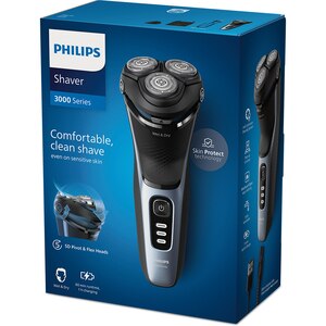 Aparat de ras PHILIPS Seria3000 S3243/12, Wet&Dry, autonomie 60 min, 3 elemente de taiere, albastru Aparat de ras PHILIPS Seria3000 S3243/12, Wet&Dry, autonomie 60 min, 3 elemente de taiere, albastru