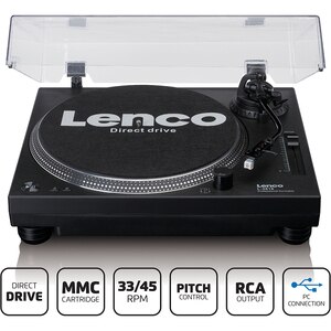 Pick-up LENCO L-3818BK, RCA, USB, negru Pick-up LENCO L-3818BK, RCA, USB, negru